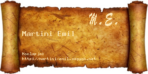 Martini Emil névjegykártya