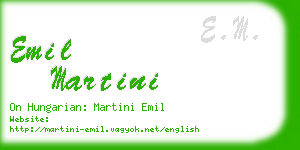 emil martini business card